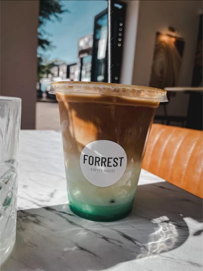 An iced coffee at Forrest Coffee House